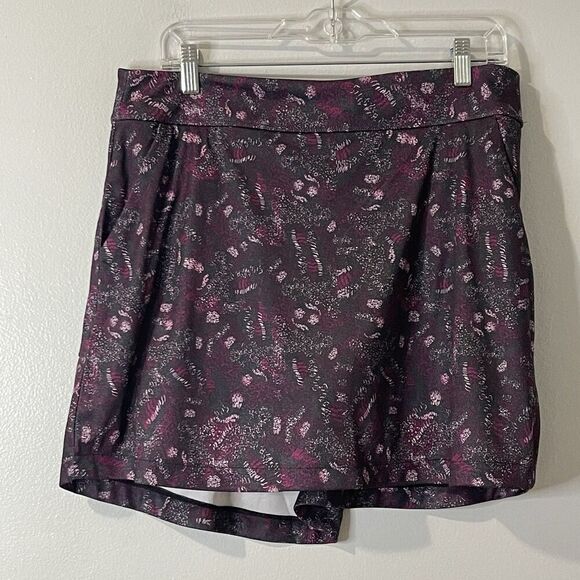 GREG NORMAN Monet Print Golf Skirt Medium Pink Black NEW Active Sporty Skort - Picture 1 of 9